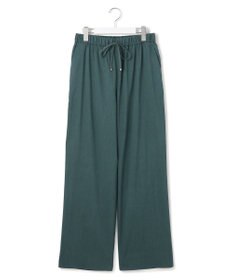 23区 【洗える】リネンレーヨンストレッチ ドロスト ワイド パンツ