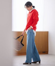 ANY L ハーフジップニットフーディー