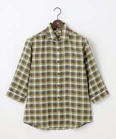 JOSEPH ABBOUD 【麻100％】リネンチェック シャツ