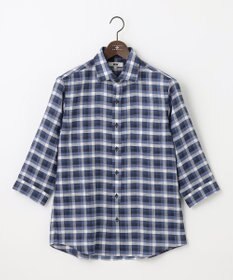 JOSEPH ABBOUD 【麻100％】リネンチェック シャツ