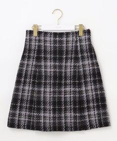 ANY SIS S ファジーチェック ミニスカート