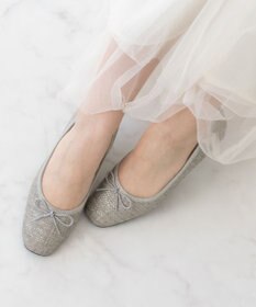 Bridget Birkin ＜3E＞【Bridget Birkin Walk】ラメパナマ調バレエパンプス
