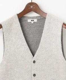 JOSEPH ABBOUD 【キングサイズ・イタリア糸使用/洗える】メリノブレンドモール ニット ベスト