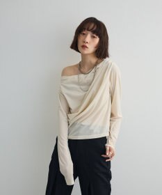 Green Parks シアーベロアオフショル長袖プルオーバー