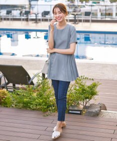 Tiaclasse 【新色追加・洗える】サイドプリーツチュニックブラウス