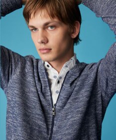 JOSEPH ABBOUD 【キングサイズ・サスティナブル素材】コットンリヨセルリネンバンダナプリント シャツ