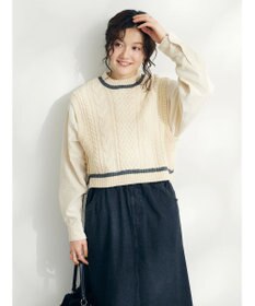 CRAFT STANDARD BOUTIQUE ２ＷＡＹケーブルニットベスト