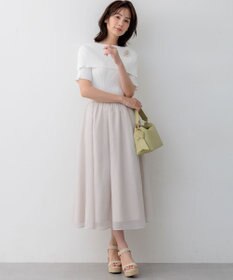 組曲 【WEB限定】クリアストレッチオフショルダー ニット