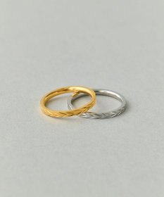 Phoebe 【金属アレルギー対応】メタルリーフカットリング　ゴールド　9号/11号/16号　サージカルステンレス