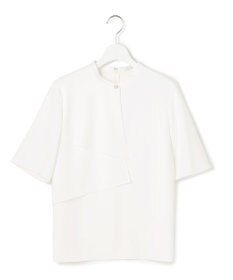 ICB L ストレッチジョーゼット ラッフルディテールブラウス