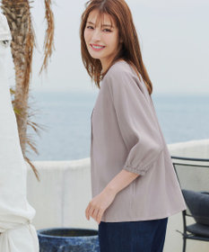 Tiaclasse L 【洗える】ラグランタックブラウス