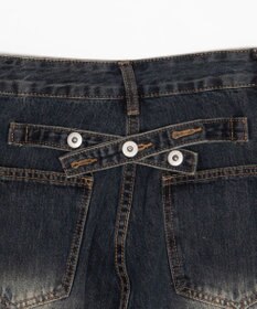 WEGO バックベルトクロスバギーデニム