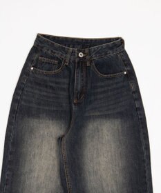 WEGO バックベルトクロスバギーデニム