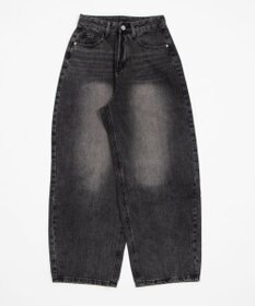 WEGO バックベルトクロスバギーデニム