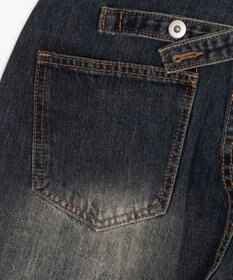 WEGO バックベルトクロスバギーデニム