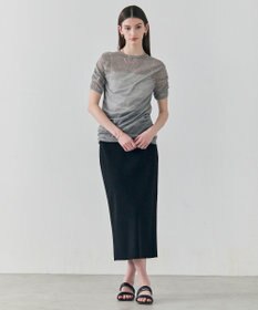 BEIGE， NADIA / 異素材ライン ストレッチニットスカート