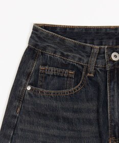 WEGO バックベルトクロスバギーデニム