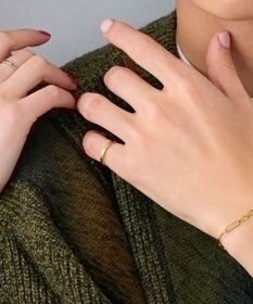 Phoebe 【金属アレルギー対応】メタルリーフカットリング　ゴールド　9号/11号/16号　サージカルステンレス