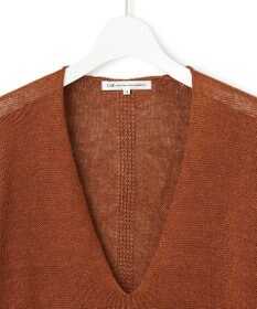 23区 L 【CLASSY.6月号掲載/洗える】ピュアリネンバルキー Vネックニット