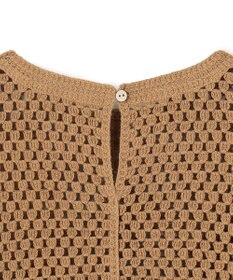 UNFILO クロシェレースニット ハーフスリーブ プルオーバー