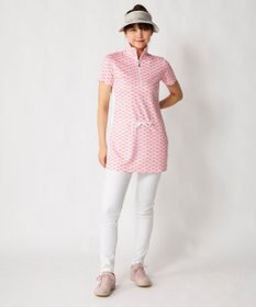 FILA GOLF／marie claire 【Marie claire sports】ロゴ柄ハーフジップチュニック