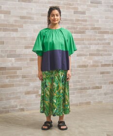 J.PRESS YORK STREET 【WOMEN】プリントフレア スカート