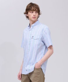 J.PRESS MEN 【Aero Weave】クールマックスサッカー ストライプ シャツ / B.D.