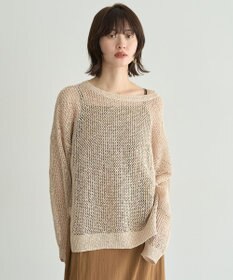 YECCA VECCA スラブメッシュルーズニット
