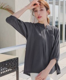 Tiaclasse L 【洗える】ラグランタックブラウス