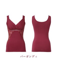 BRADELIS New York 【BRADELIS NewYork peace】綿混キャッチャーカップレースブラキャミ24 ノンワイヤー 補正 下着 ボディスーツ カップ付き ブラトップ