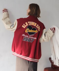 WEGO 【25年秋冬新作/ユニセックス着用ITEM/SMLサイズ展開】メルトンワッペンスタジャン