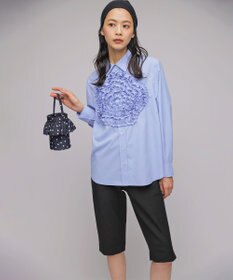 組曲 S 【組曲×setsuko sagittaire】フラワーフリルシャーティング ブラウス