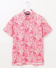 23区GOLF 【MEN】【UVケア/吸水速乾】スプリングフラワー柄 半袖ポロシャツ