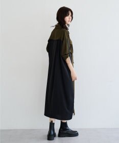 YECCA VECCA ミリタリーロングシャツワンピース