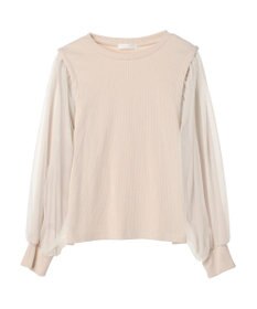 Green Parks 袖チュールドッキングリブプルオーバー