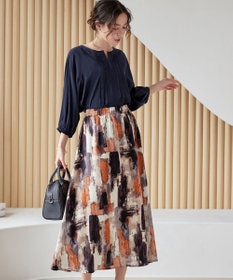 Tiaclasse L 【洗える】ラグランタックブラウス