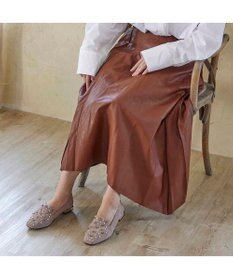 MODE ET JACOMO <MODE ET JACOMO>【軽量】ラインストーンスクエアトゥスリッポン