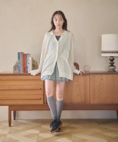 earth music&ecology スキッパールーズカーディガン