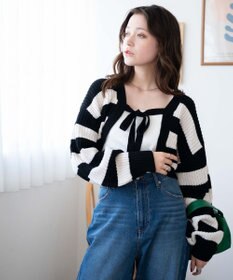 WEGO リボンニットボレロ