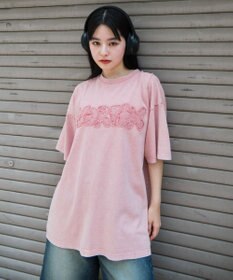 WEGO 【ユニセックス着用ITEM】スノーウォッシュダメージアップリケT（SS）