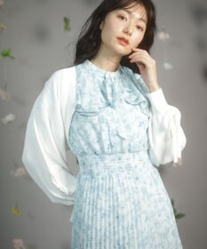 Green Parks ｄａｚｚｌｉｎ　フレンチスリーブ花柄ワンピース