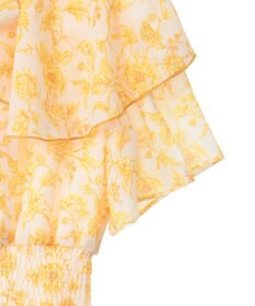 Green Parks ｄａｚｚｌｉｎ　フレンチスリーブ花柄ワンピース