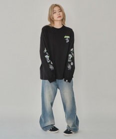 WEGO 【ユニセックス着用ITEM】別注VISIONグラフィックスリーブプリントT（LS）