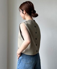 UNFILO フォルムニット クロップドベスト