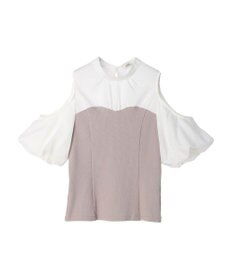 earth music&ecology オープンショルダードッキングプルオーバー