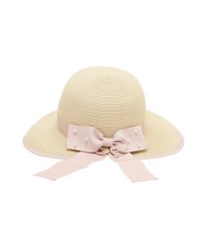 Maison de FLEUR 【手洗い可能】パールリボンスリットハット