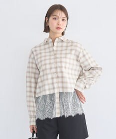 earth music&ecology 適ON レースヘムシャツ