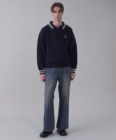 WEGO 【ユニセックス着用ITEM】ワンポイント刺繍ニットポロ