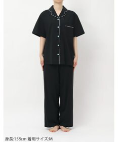 une nana cool 【綿100%】60/2 やわらか天竺 半袖開襟パジャマ MADE WITH LIBERTY FABRIC