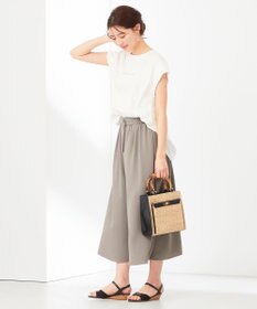 ANY SIS サテンコンビロゴ Tシャツ